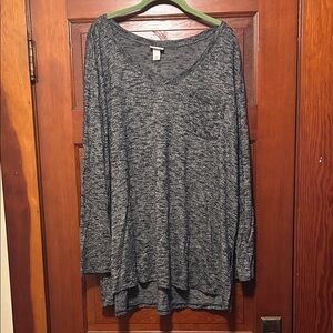 Ava & Viv Charcoal Long Sleeve Top
